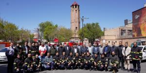 مانور آتش نشانی در محدوده بازار تبریز برگزار شد